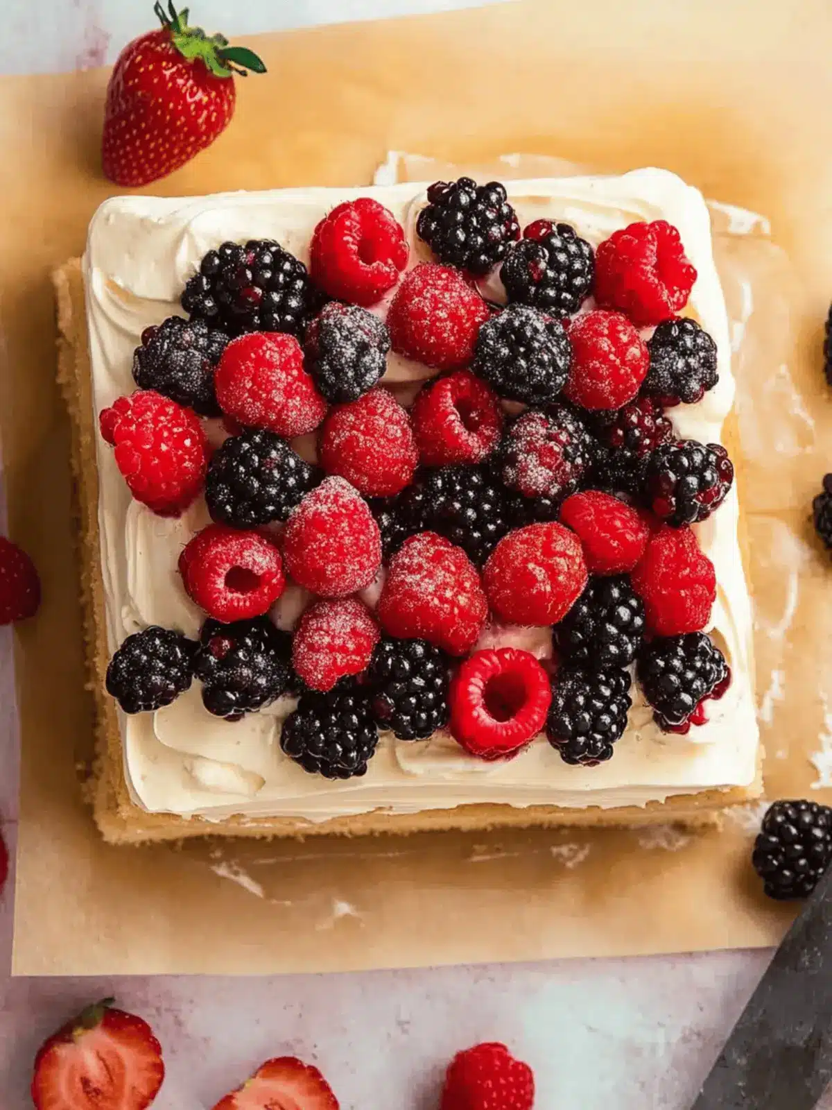 Lemon Berry Mascarpone Cake