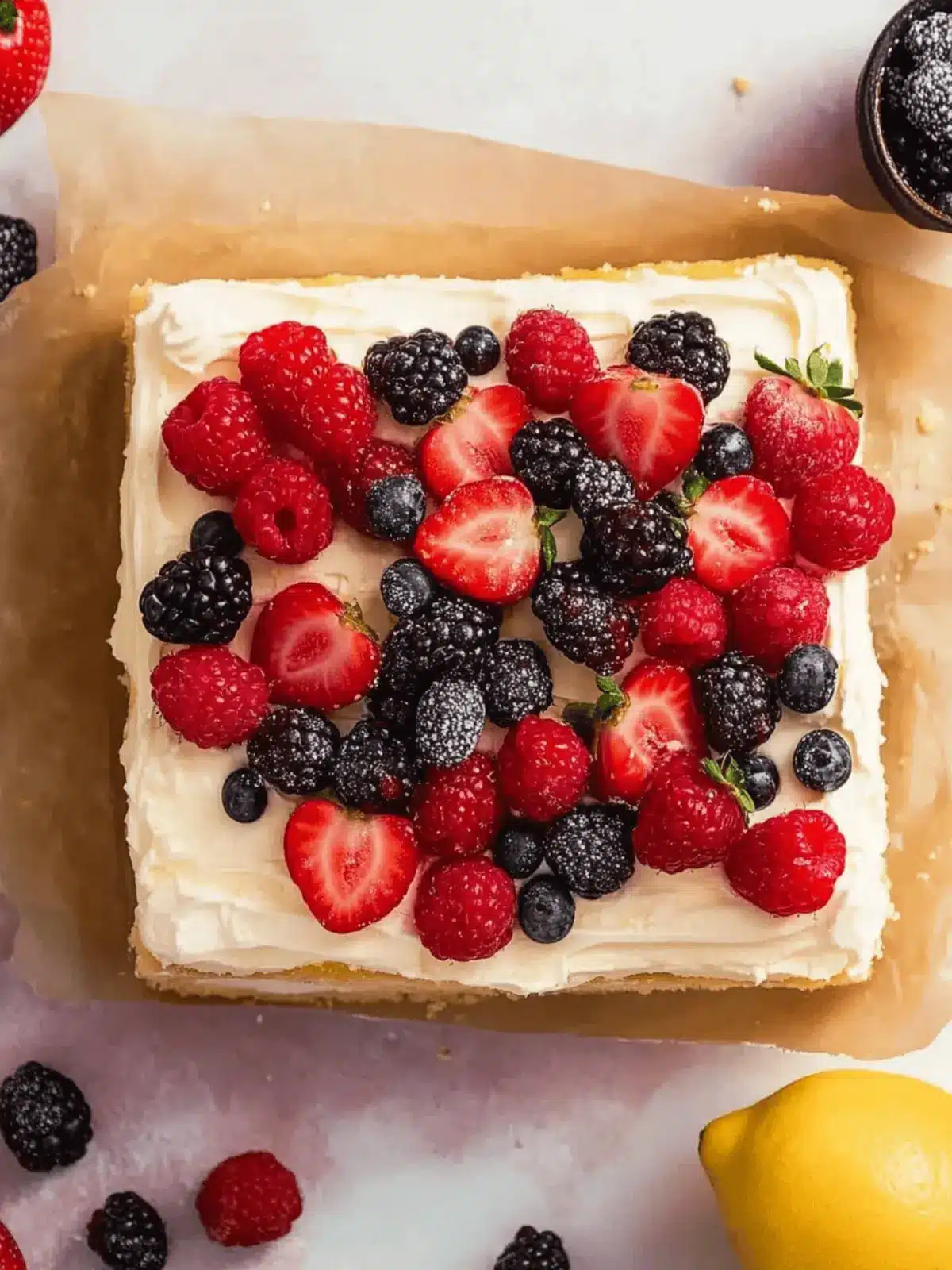 Lemon Berry Mascarpone Cake