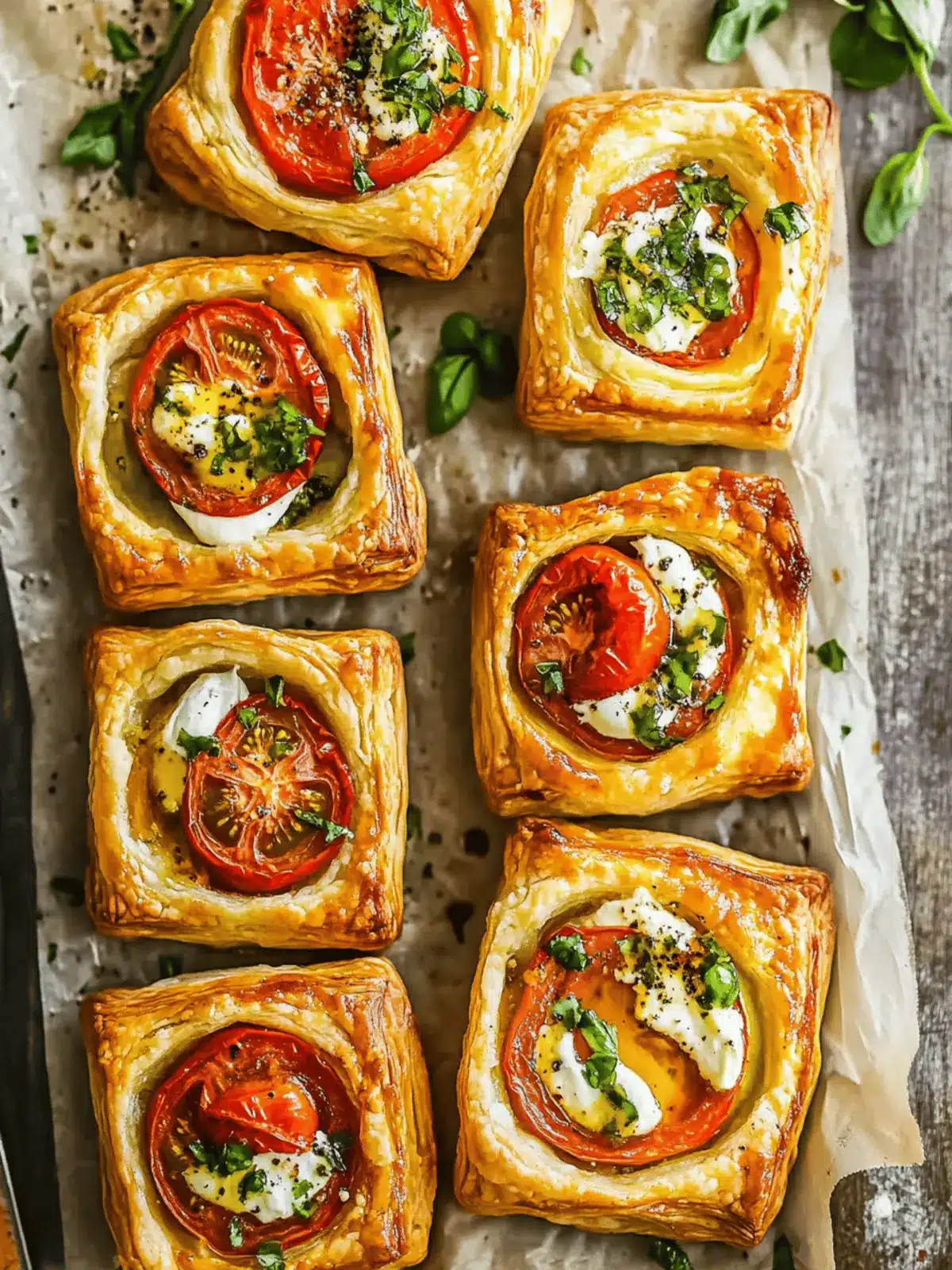 Tomato Tartlets with Puff Pastry