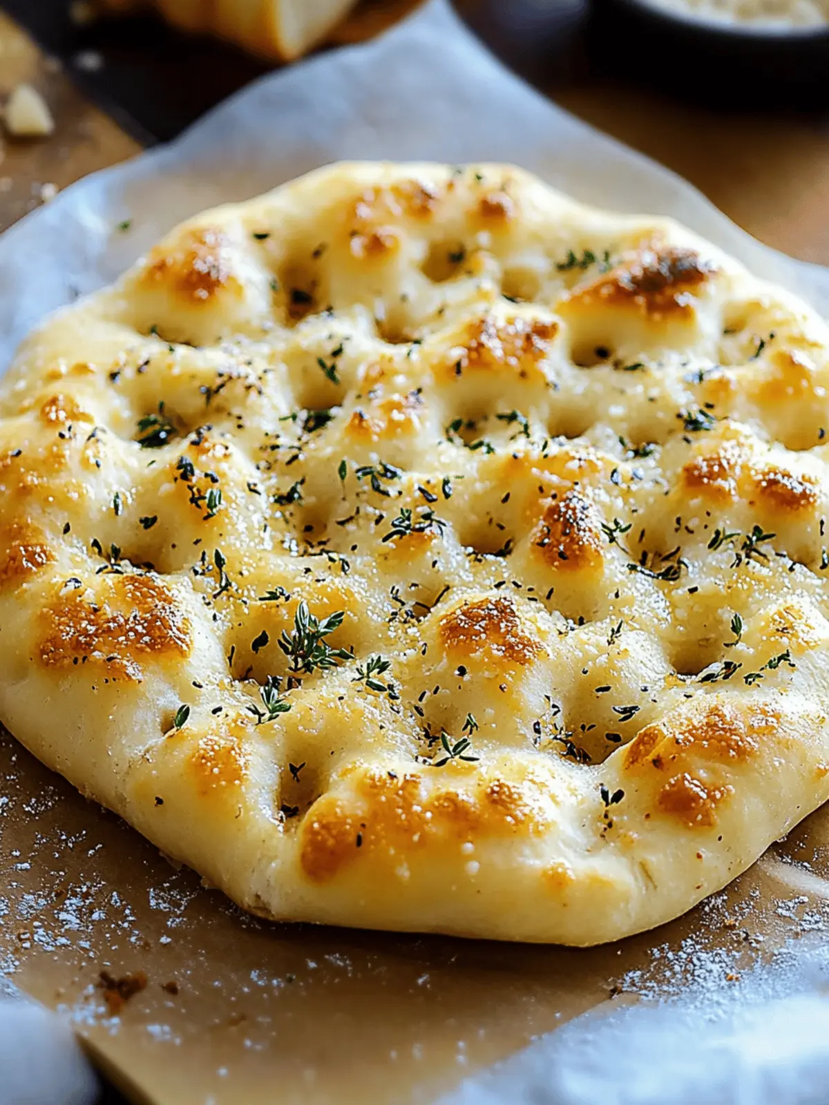 Garlic Parmesan Focaccia Bread