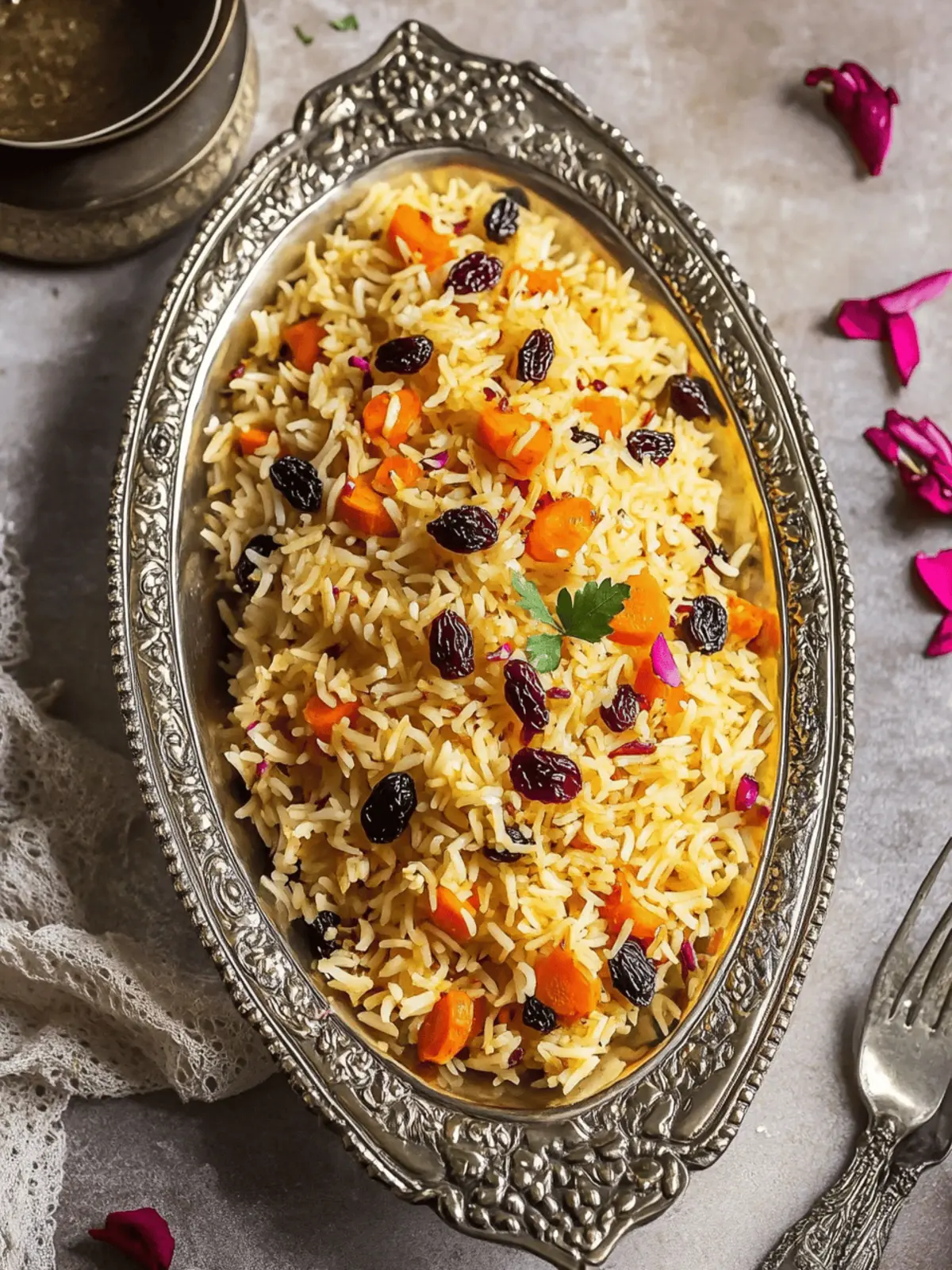 Sweet Basmati Rice with Carrots & Raisins