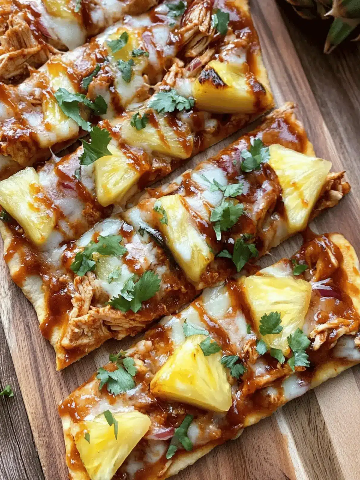 BBQ Chicken Pineapple Flatbread