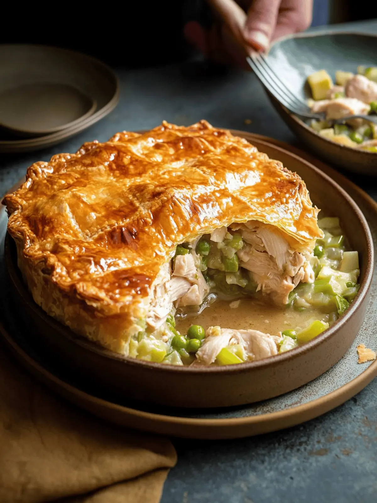Tom Kerridge’s Roast Chicken & Leek Pie