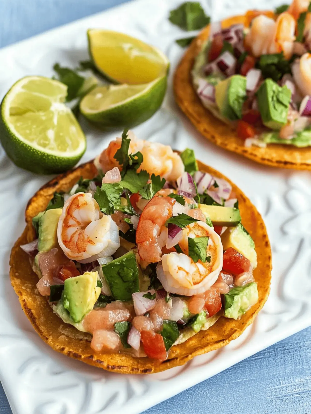 Shrimp Ceviche Tostadas
