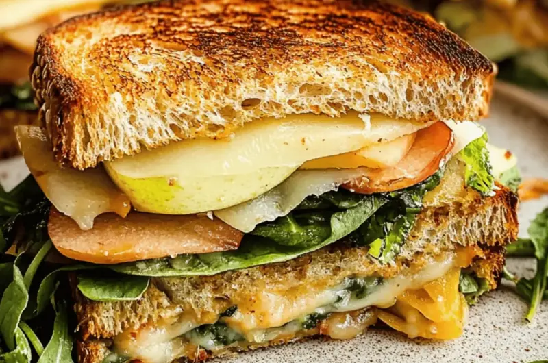 The Ultimate Spicy Cheddar & Apple Fall Veggie Sandwich