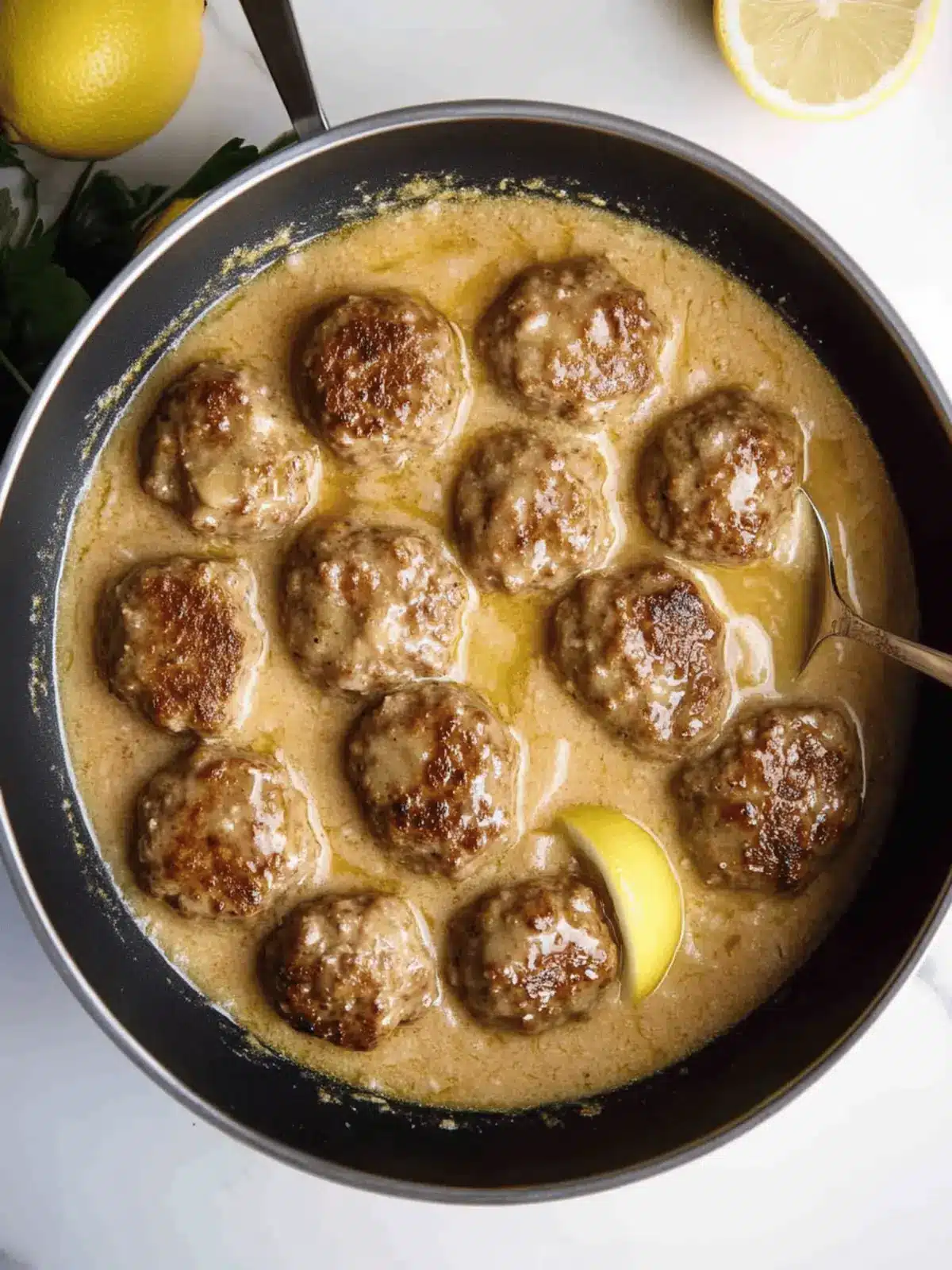 Meatballs In Lemon Sauce (Greek Keftedes)