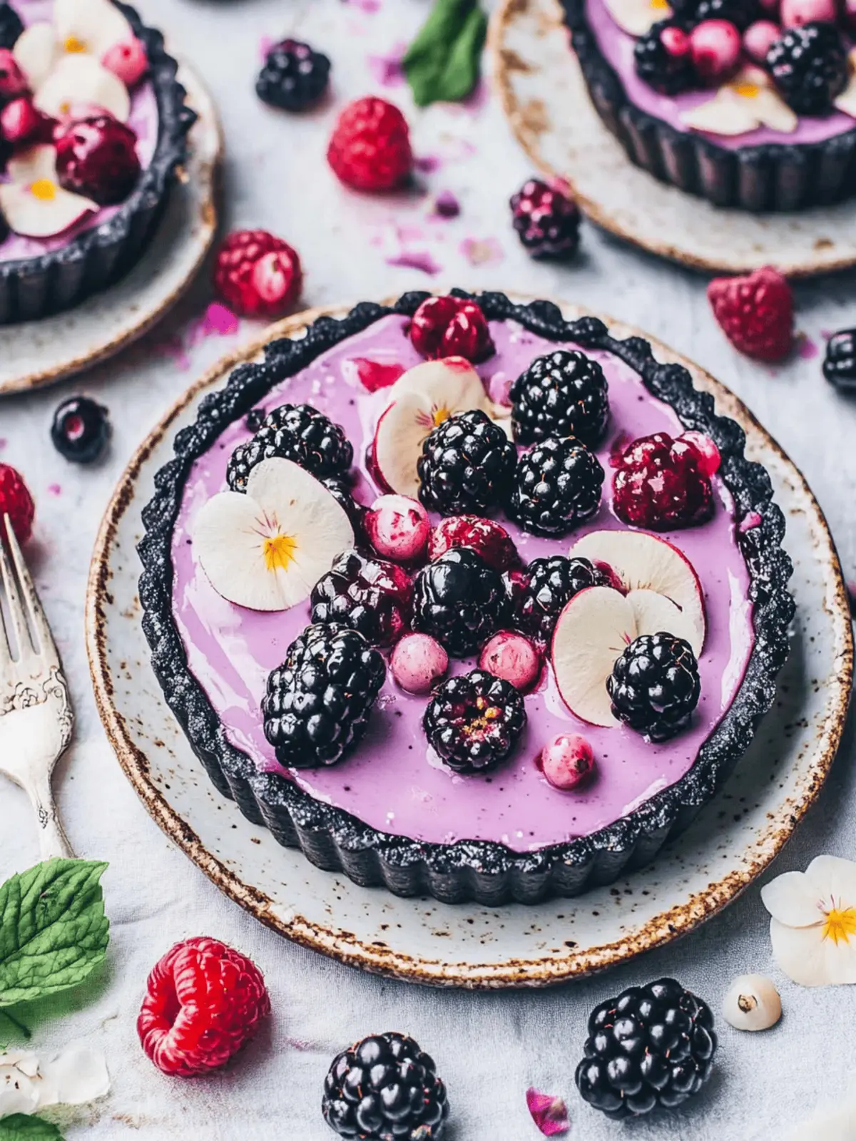 No Bake Blackberry Tart
