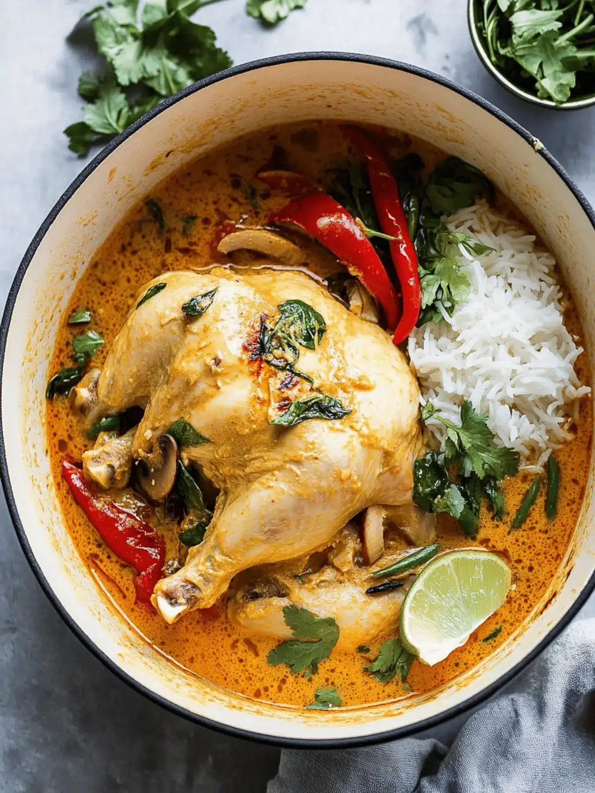 Whole Coconut Curry Chicken