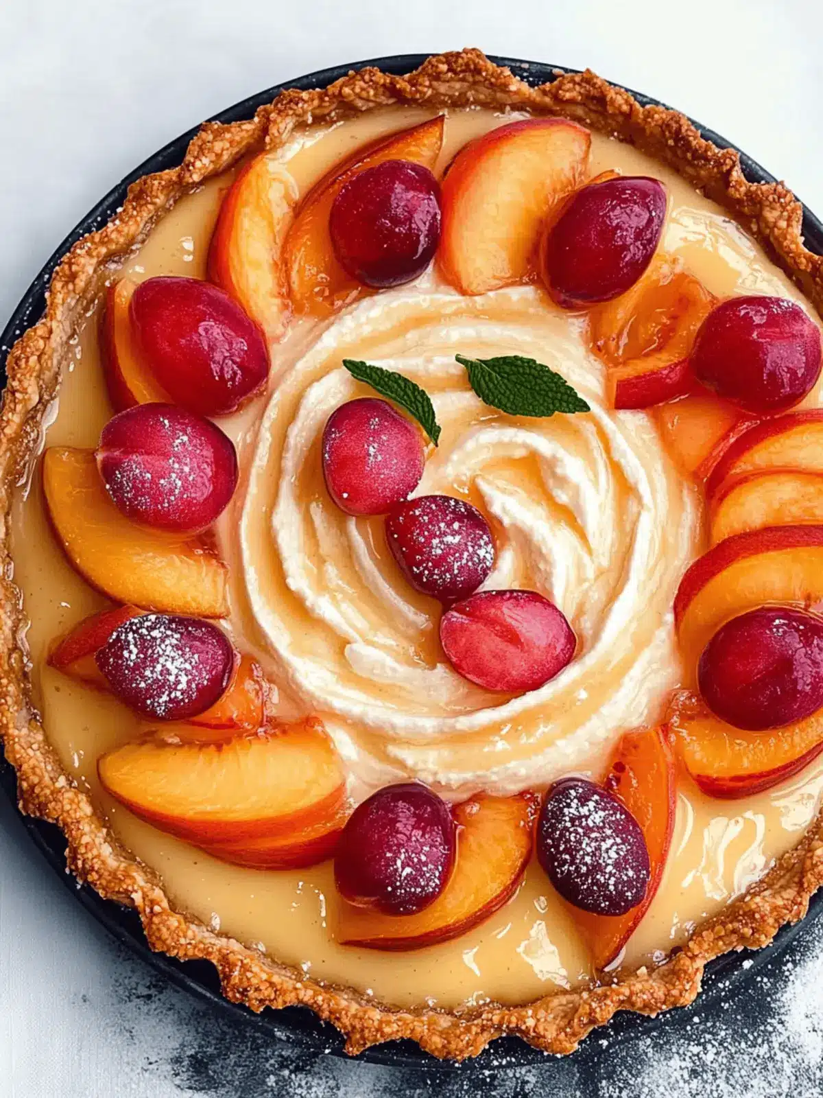 White Peach Mascarpone Tart