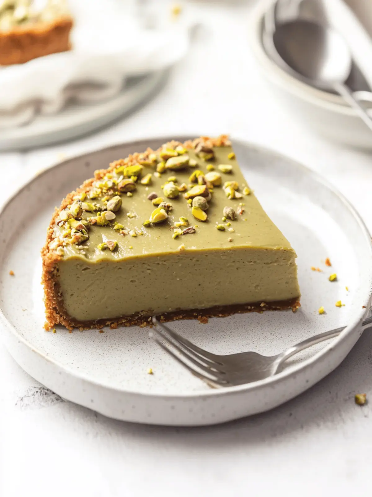 Pistachio Cheesecake With Pistachio Topping