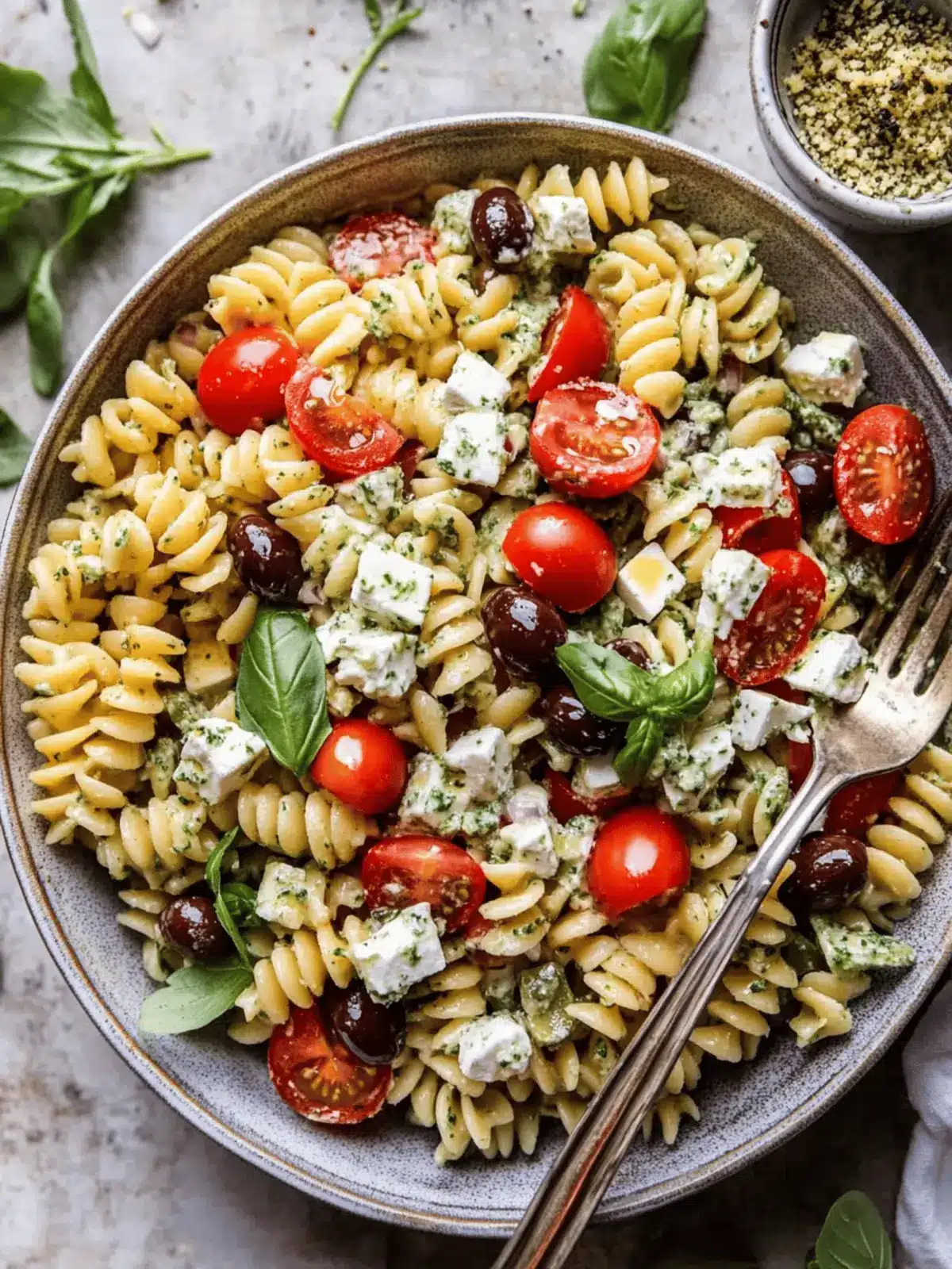 Greek Olive Pasta Salad