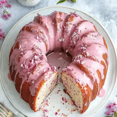 Cherry Blossom Bundt Cake
