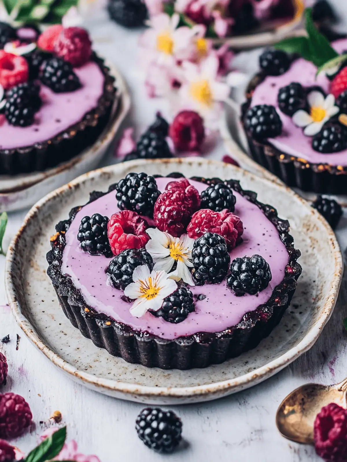 No Bake Blackberry Tart
