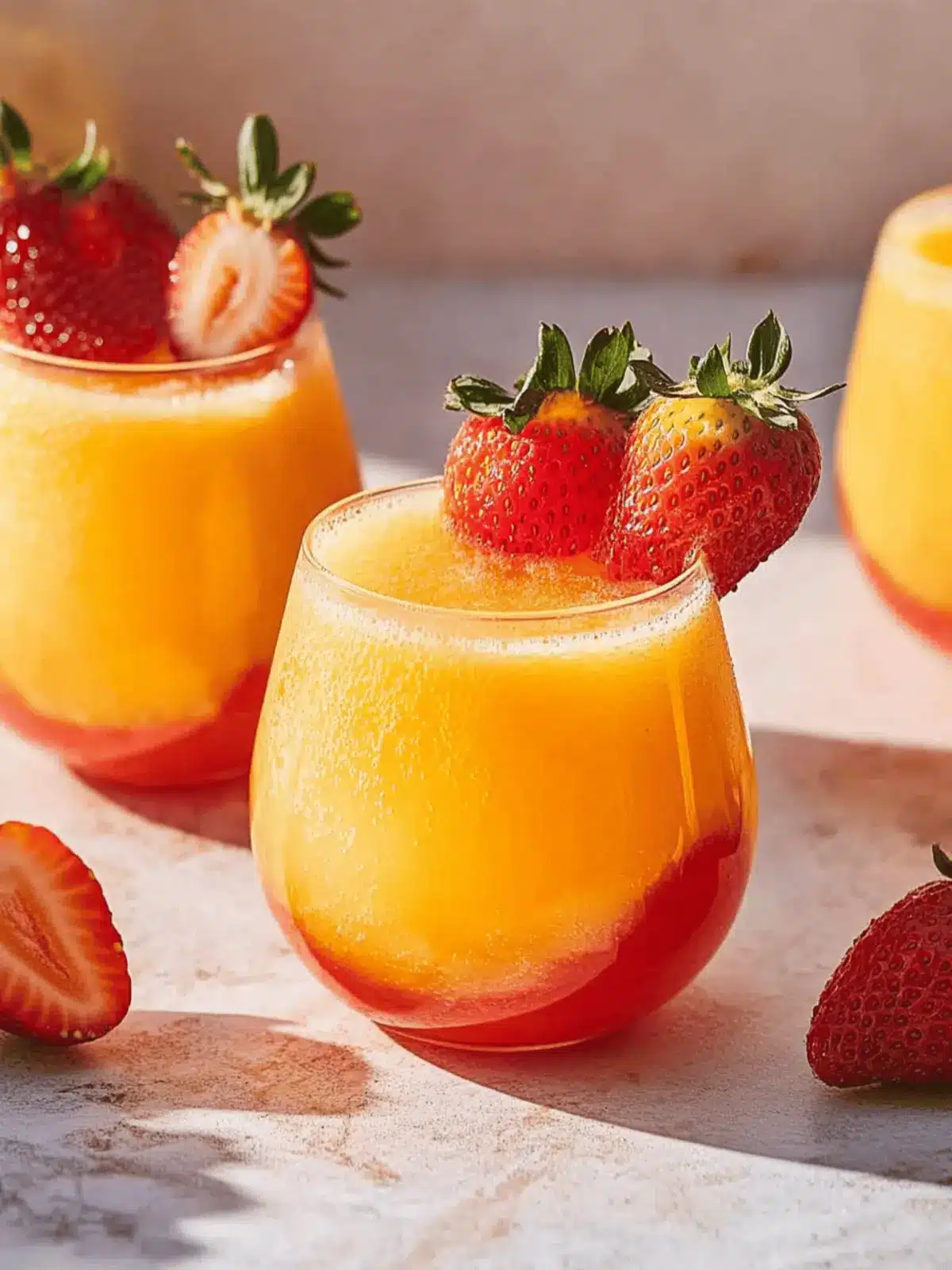 Strawberry Sunrise Mimosa
