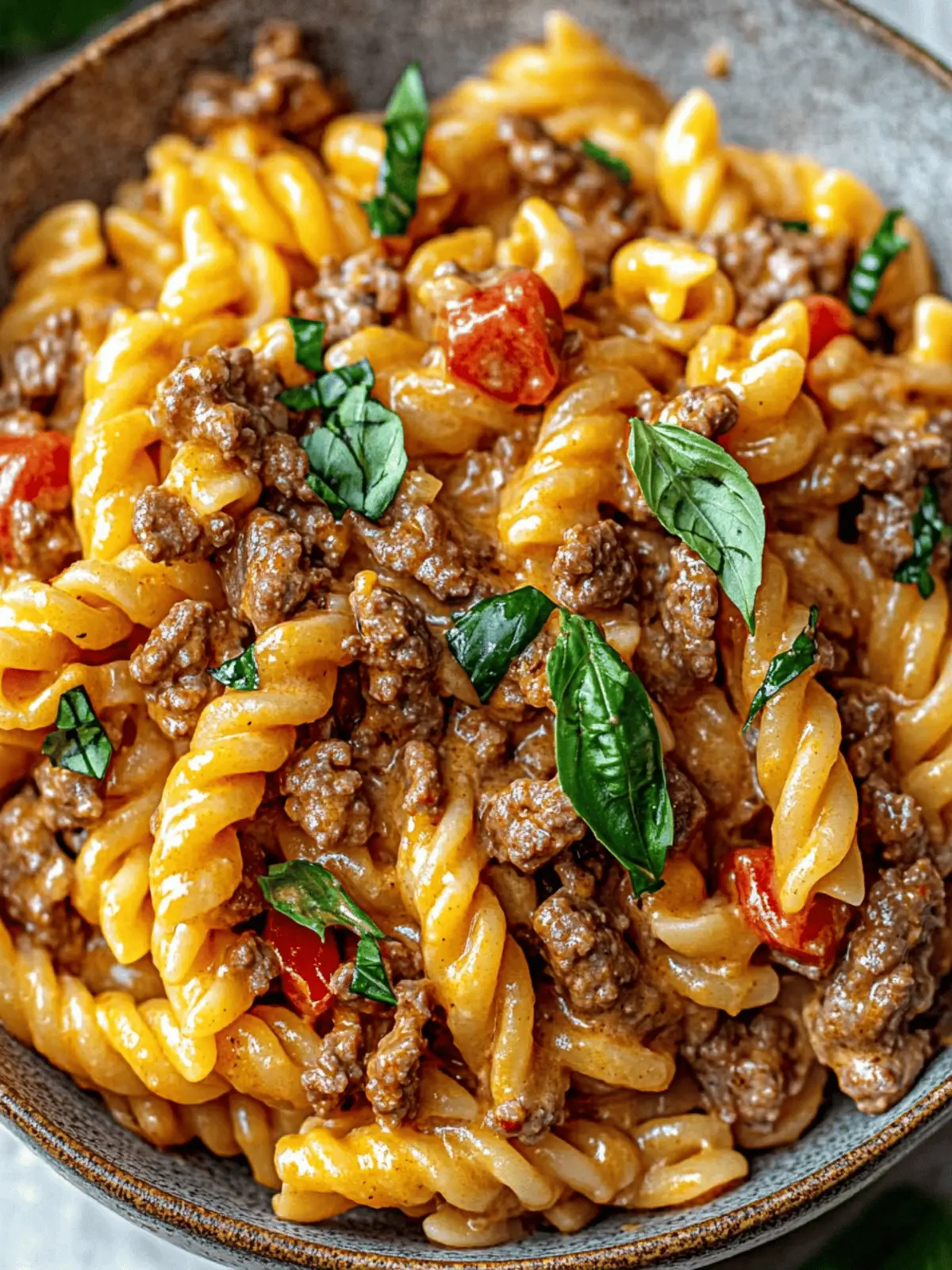 High-Protein Creamy Beef Pasta