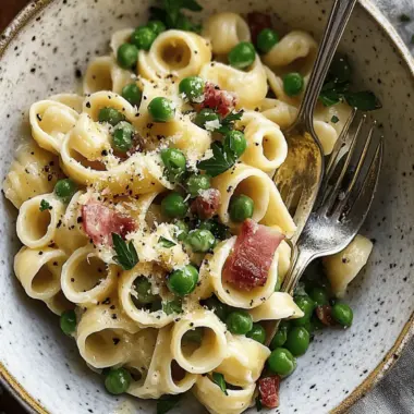 Creamy Pancetta & Pea Pasta