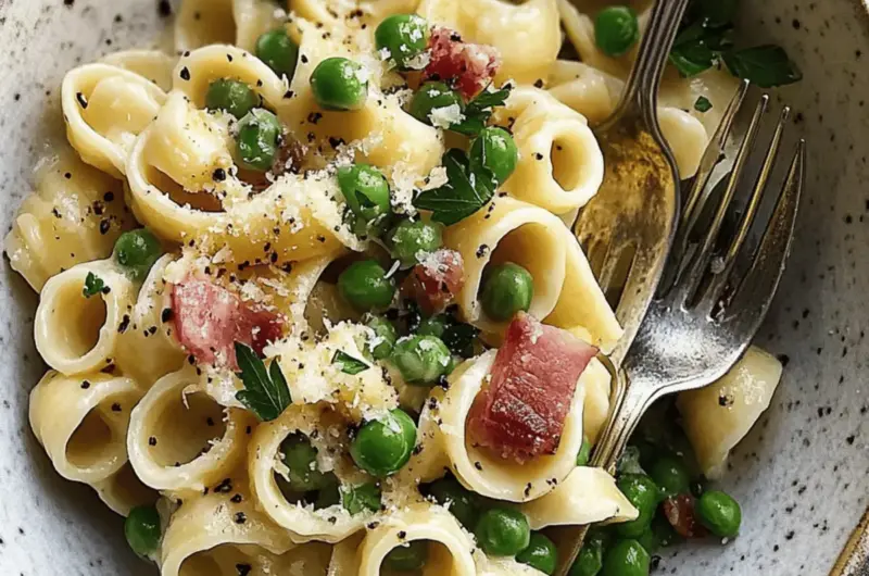 Creamy Pancetta & Pea Pasta