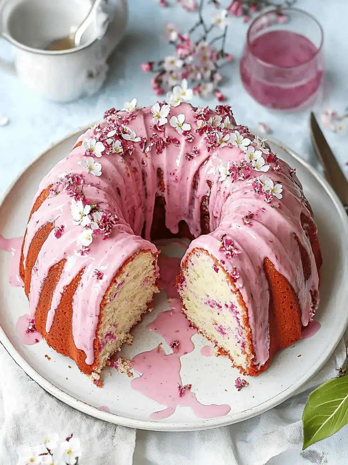 Cherry Blossom Bundt Cake