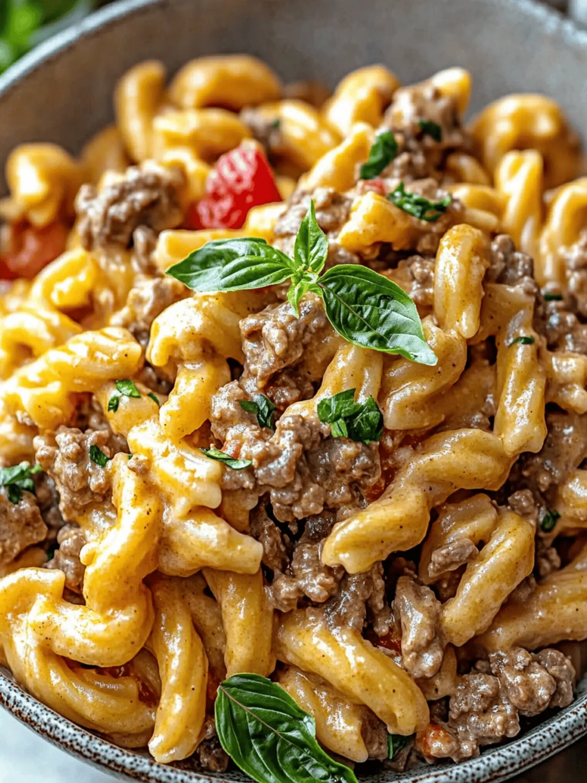 High-Protein Creamy Beef Pasta