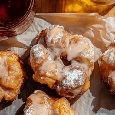 Boozy Bourbon Apple Fritters