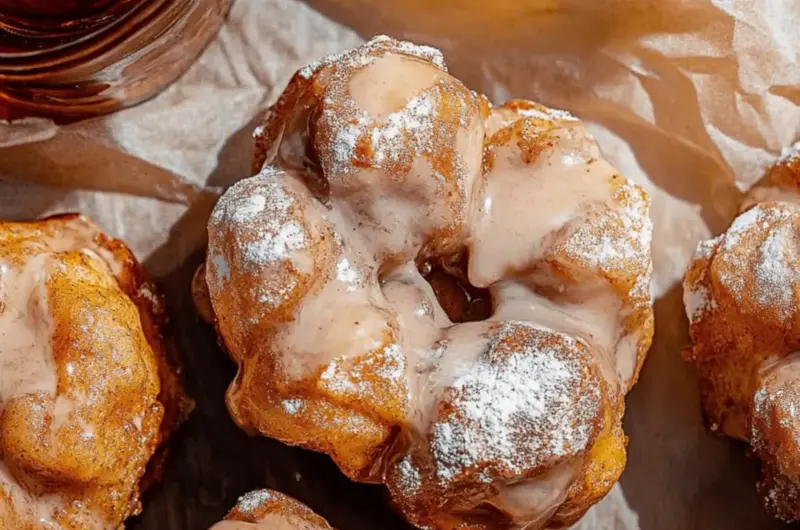 Boozy Bourbon Apple Fritters
