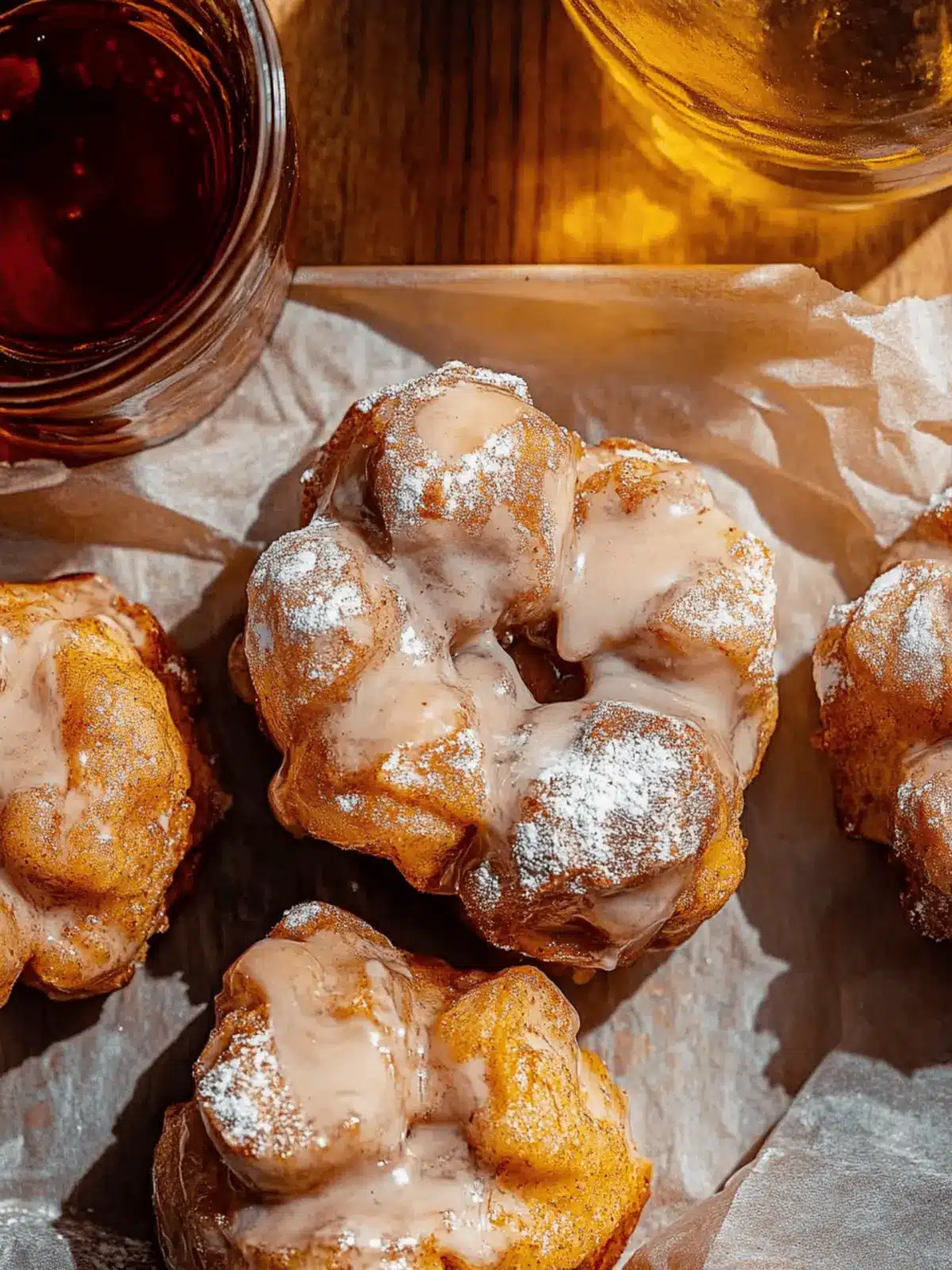 Boozy Bourbon Apple Fritters