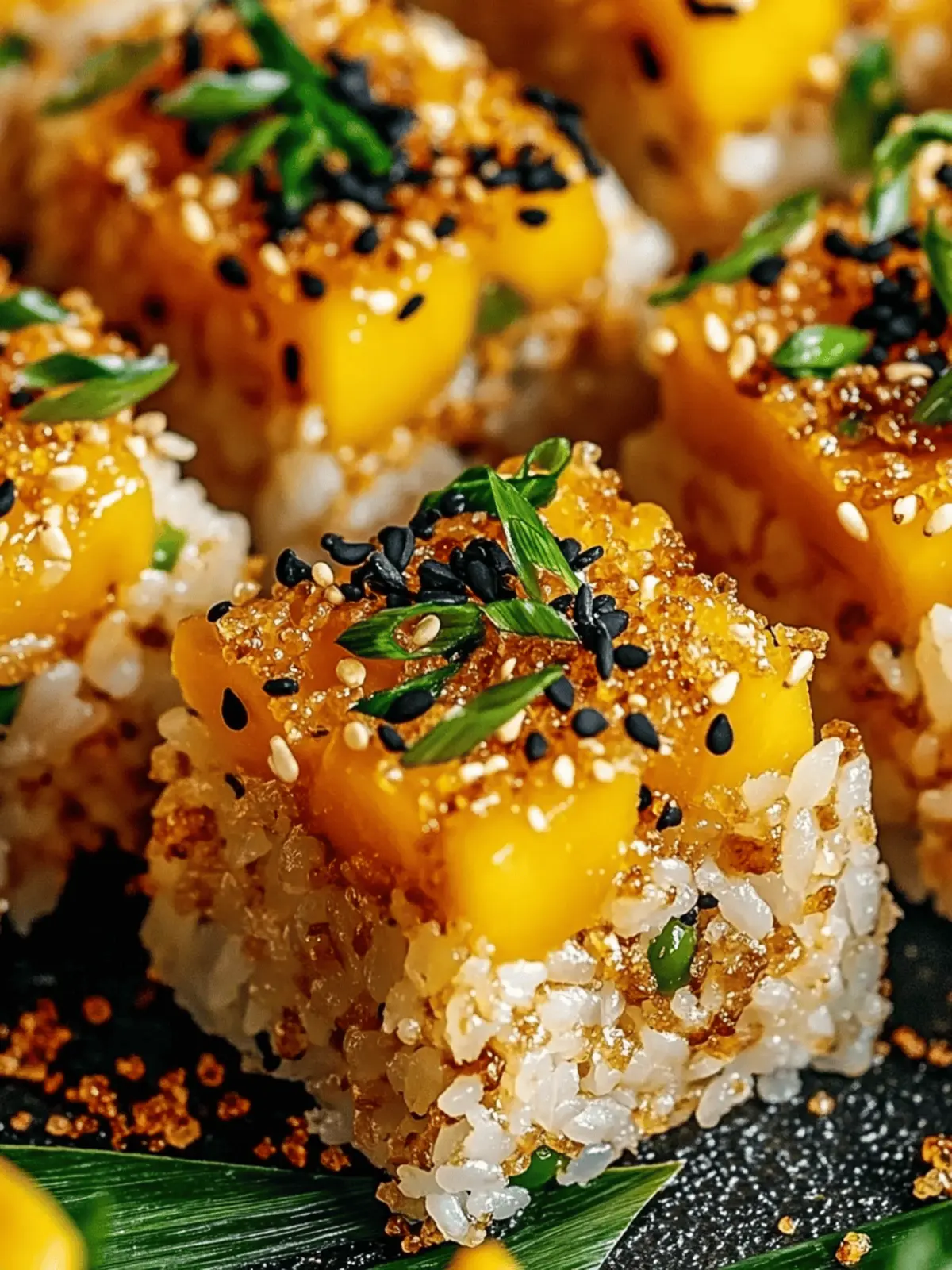 Swicy Mango Crispy Rice Sushi