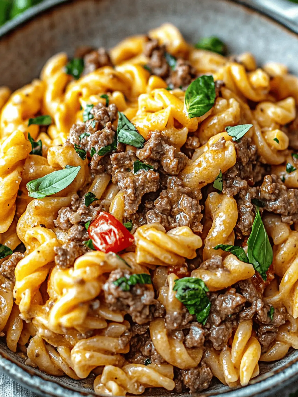 High-Protein Creamy Beef Pasta