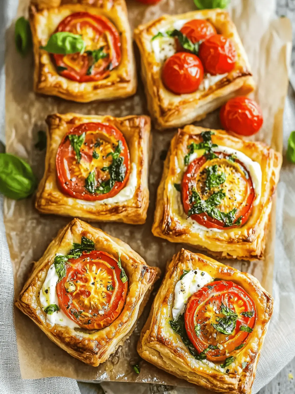 Tomato Tartlets with Puff Pastry
