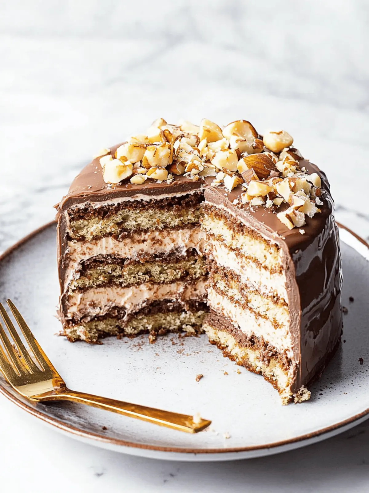 Hazelnut And Chocolate Hazelnut Cake