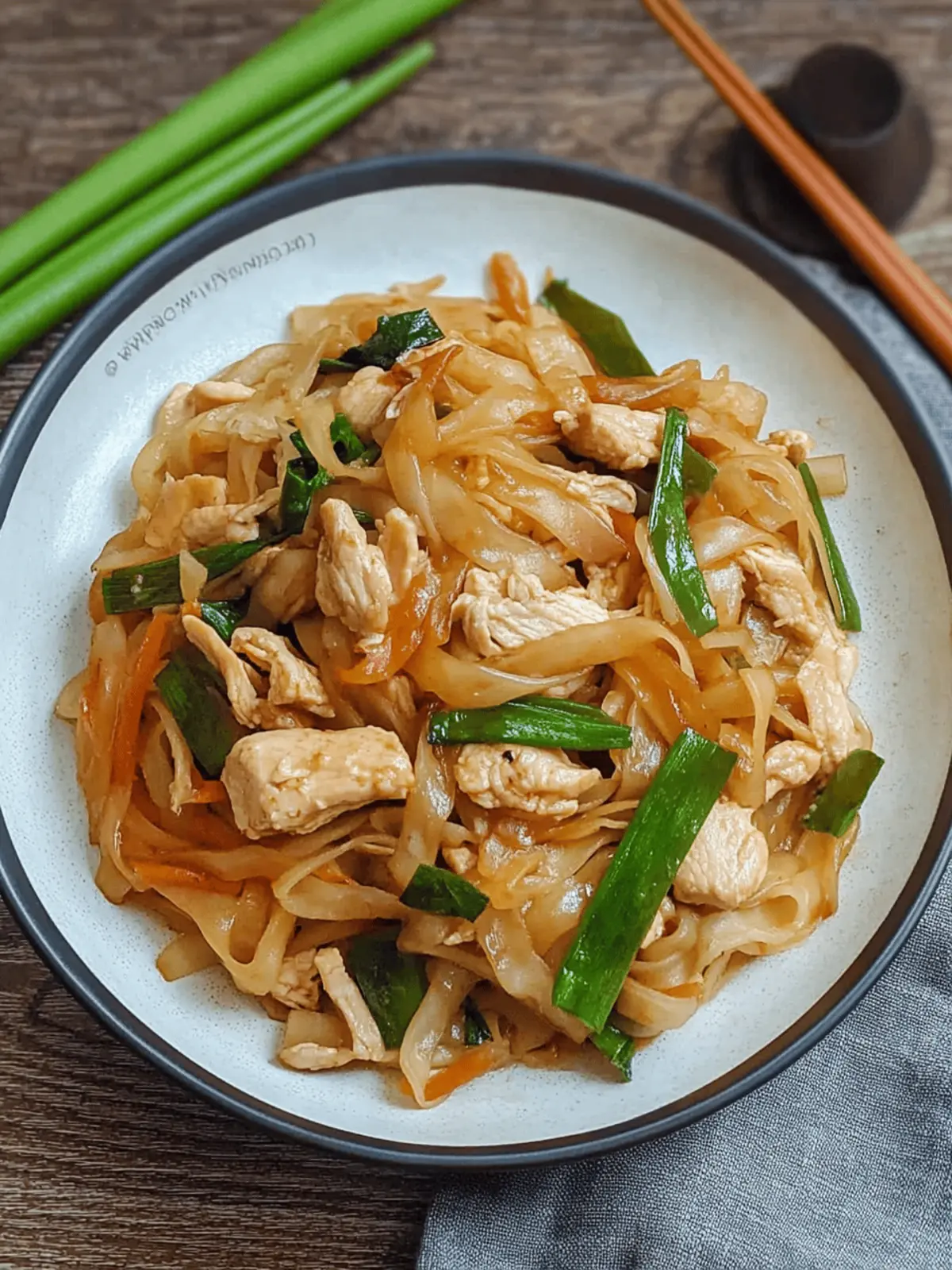 Chicken Chow Fun ( Chicken Fried Rice Noodles)