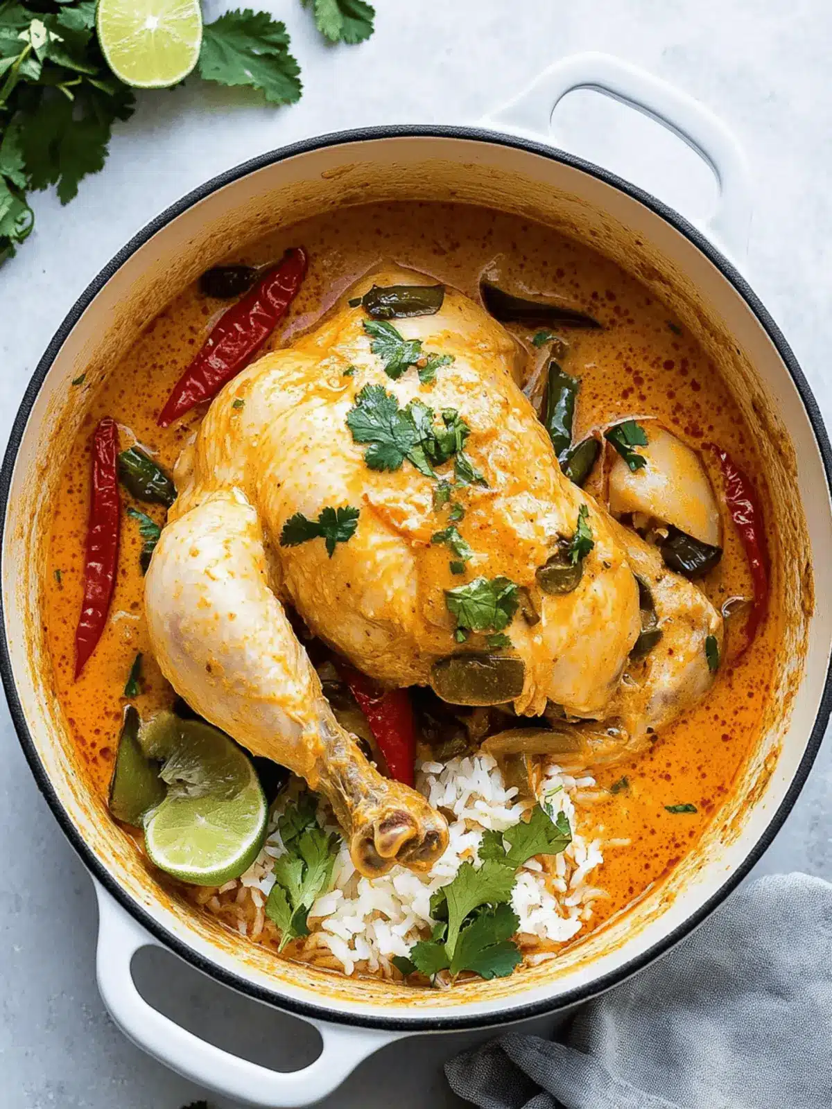 Whole Coconut Curry Chicken