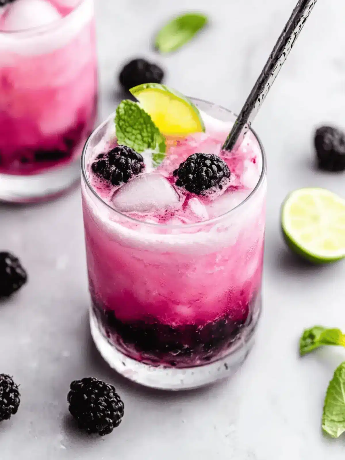 Creamy Blackberry Coconut Mojito