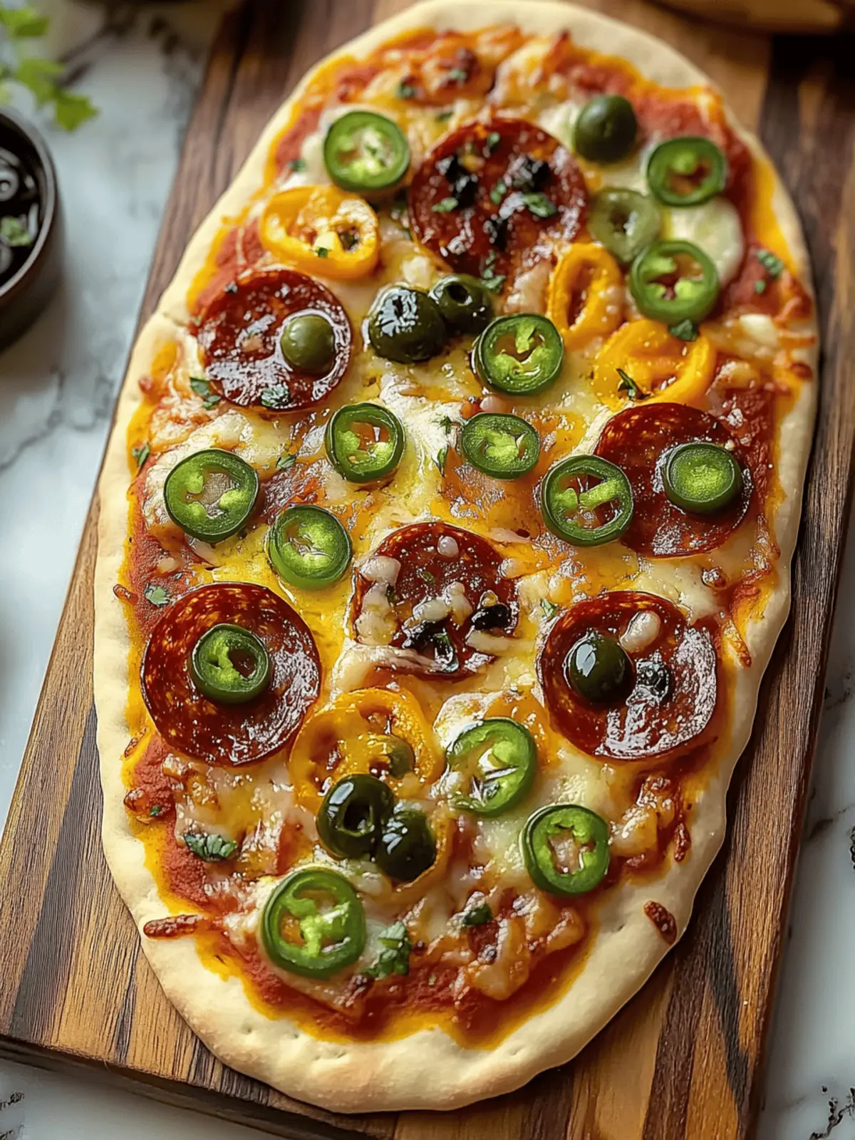 Savory Hot Honey Flatbread Pizza