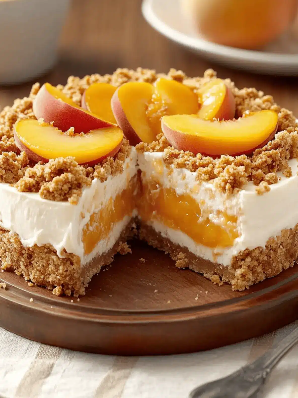 Peach Crumble Cheesecake