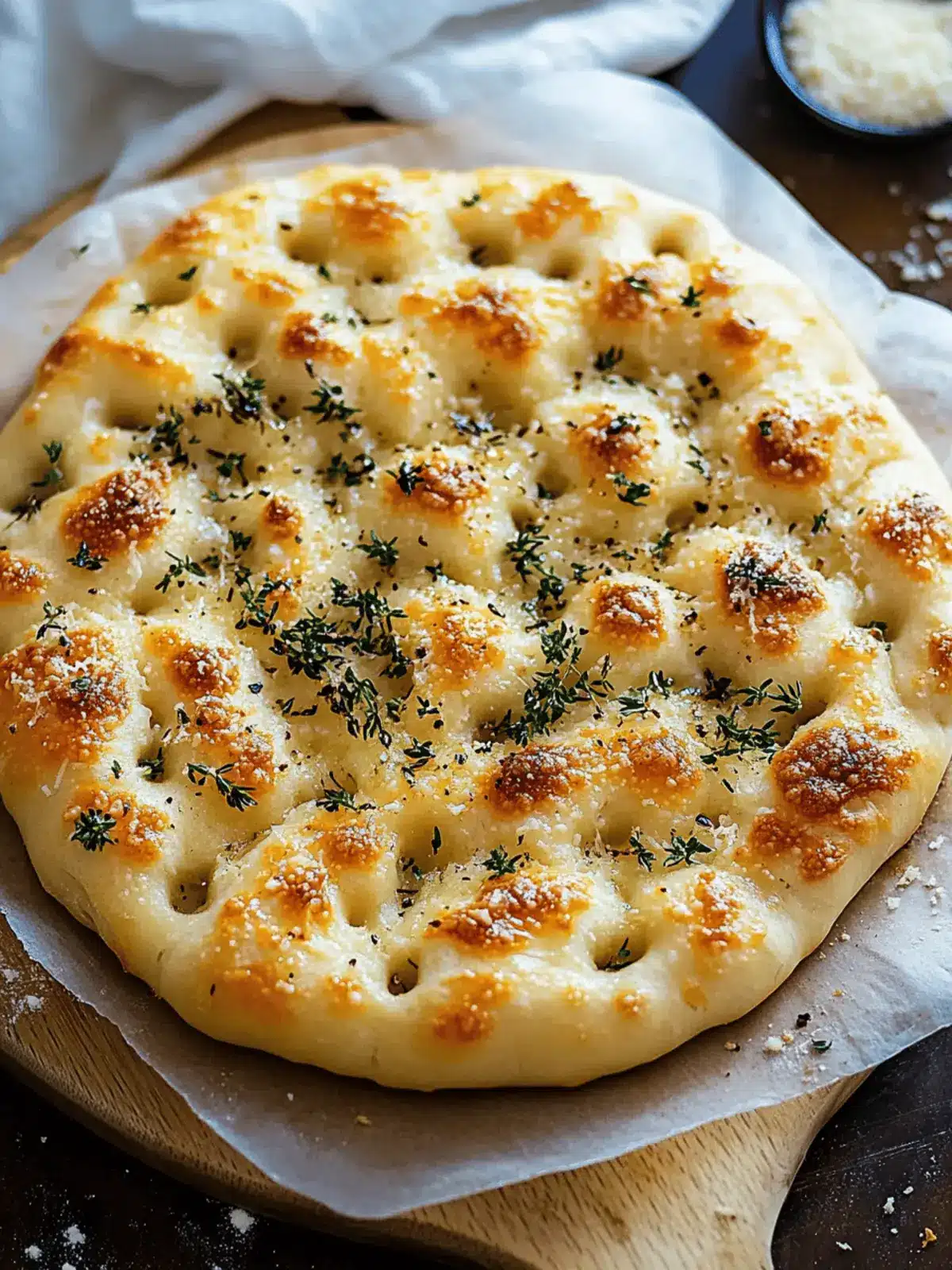 Garlic Parmesan Focaccia Bread