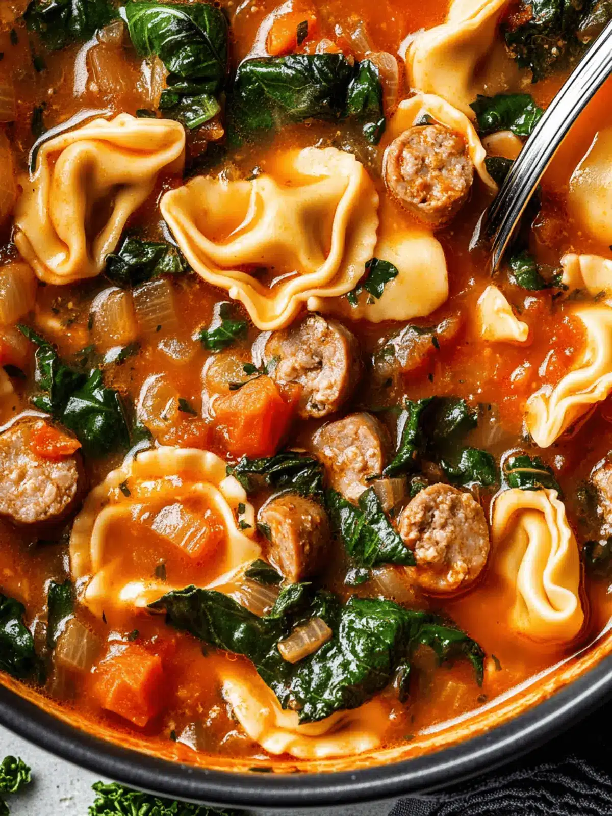 Creamy Tortellini and Sausage Soup