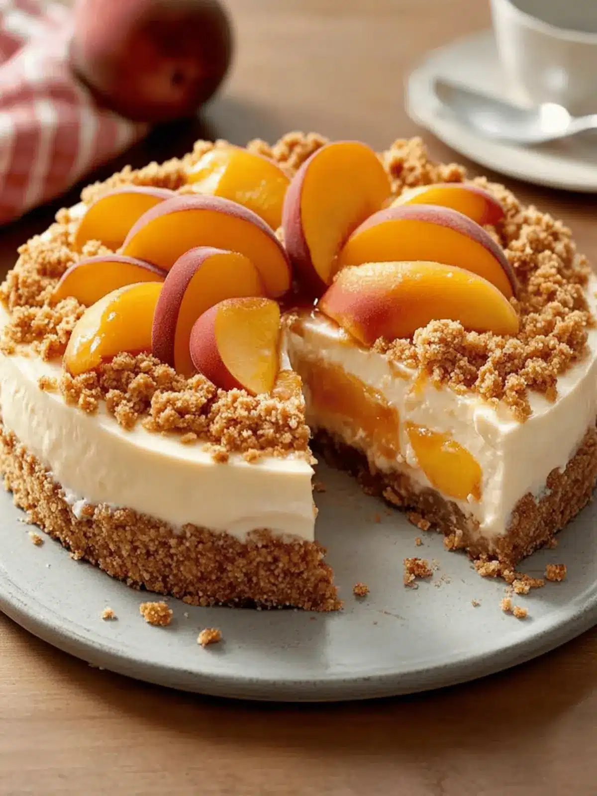 Peach Crumble Cheesecake
