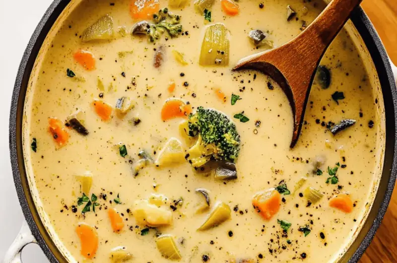 One Pot Creamy Vegetable Soup