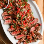 Skirt Steak with Roasted Red Pepper Relish