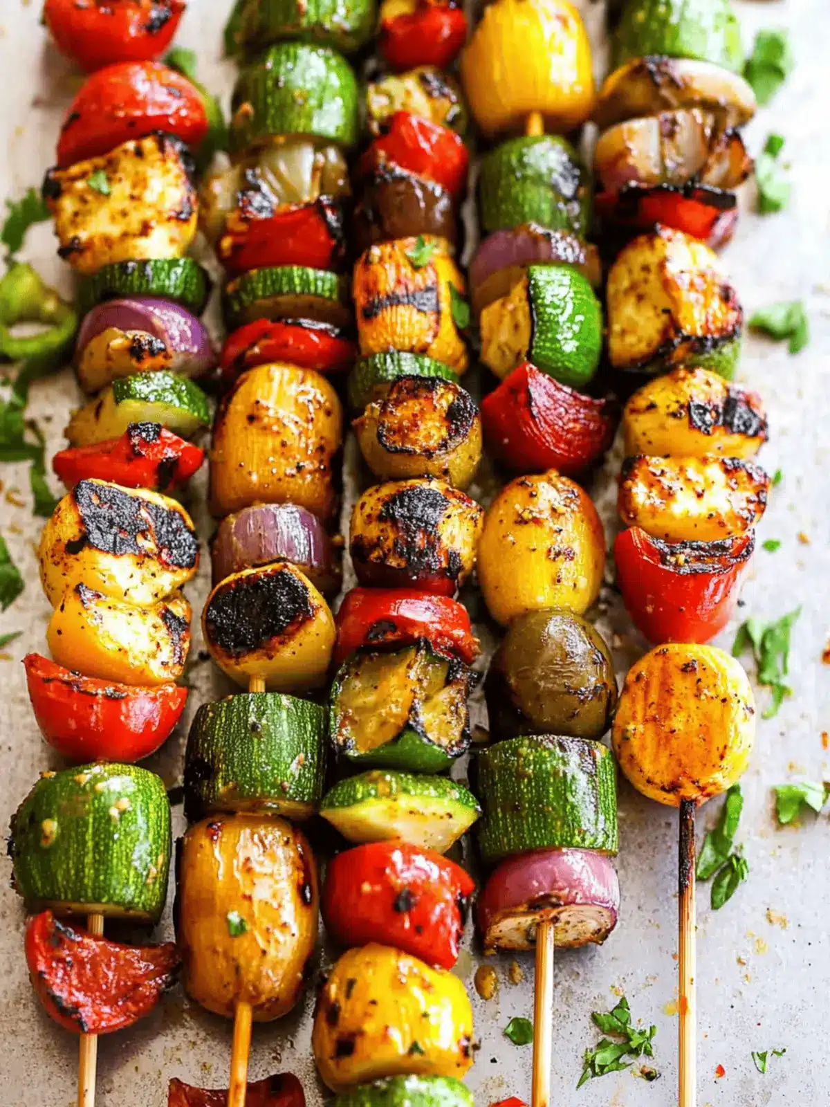 Grilled Vegetable Kabobs with Fajita Butter