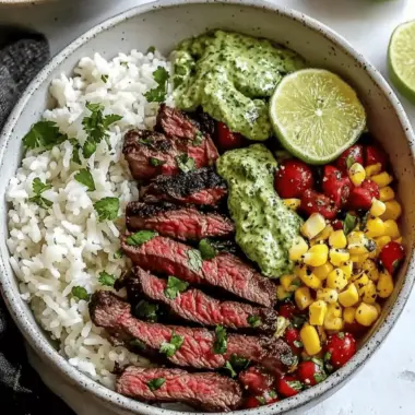 Cilantro Lime Steak Bowls