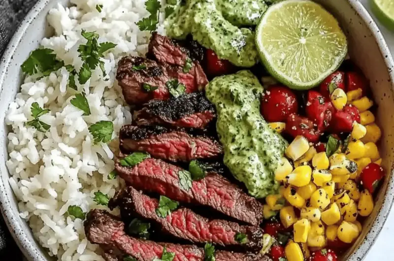 Cilantro Lime Steak Bowls