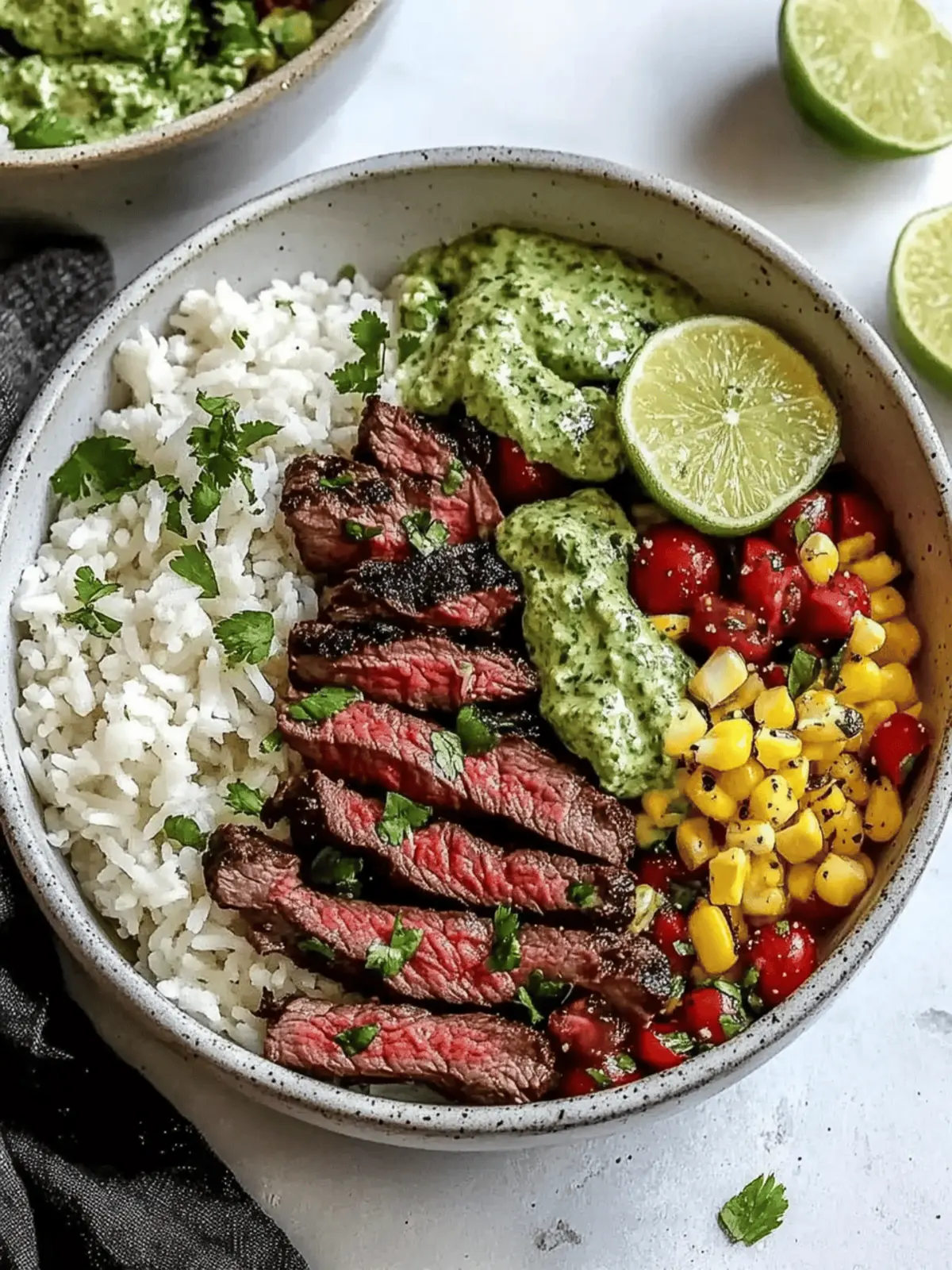 Cilantro Lime Steak Bowls