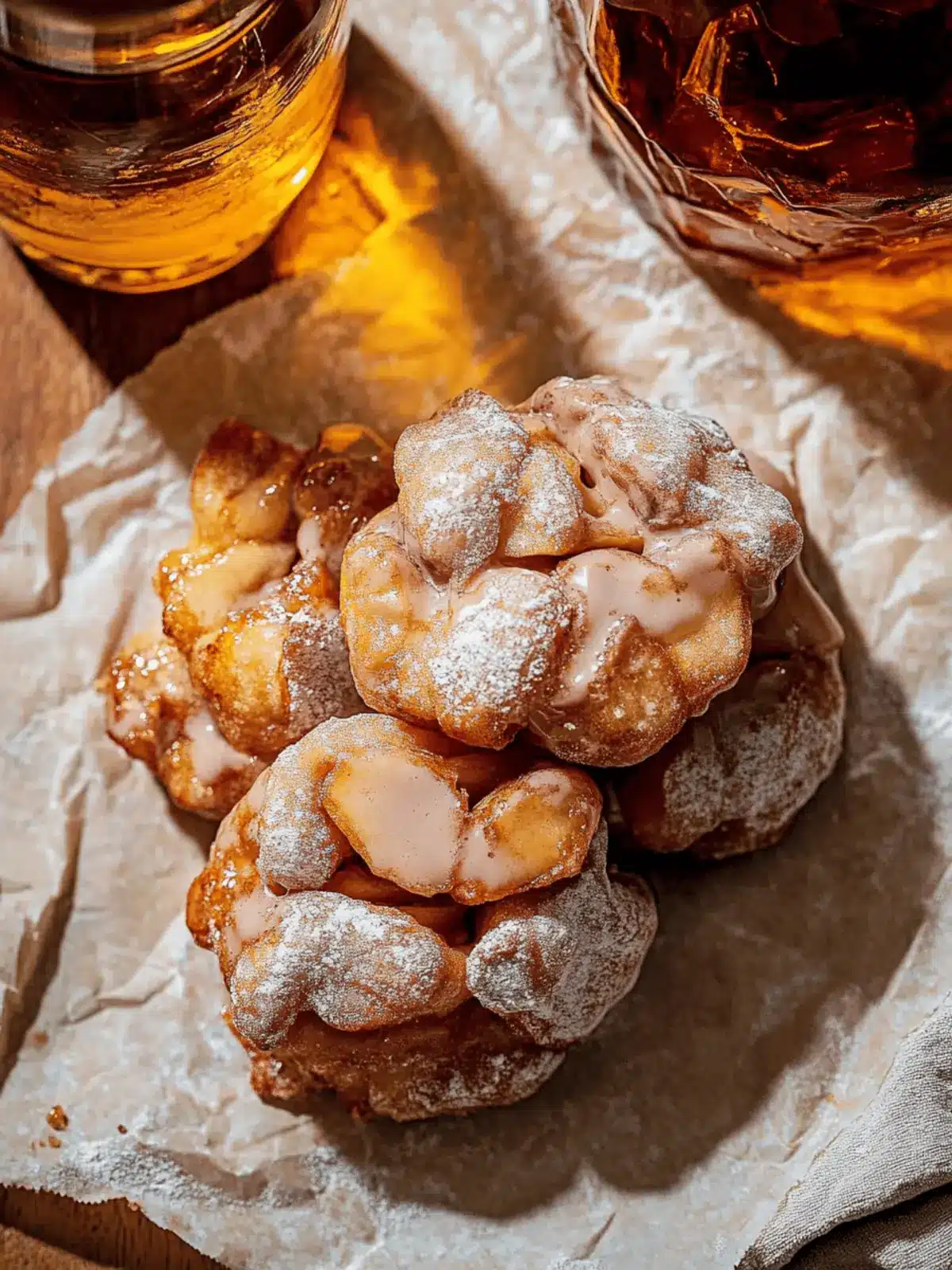 Boozy Bourbon Apple Fritters
