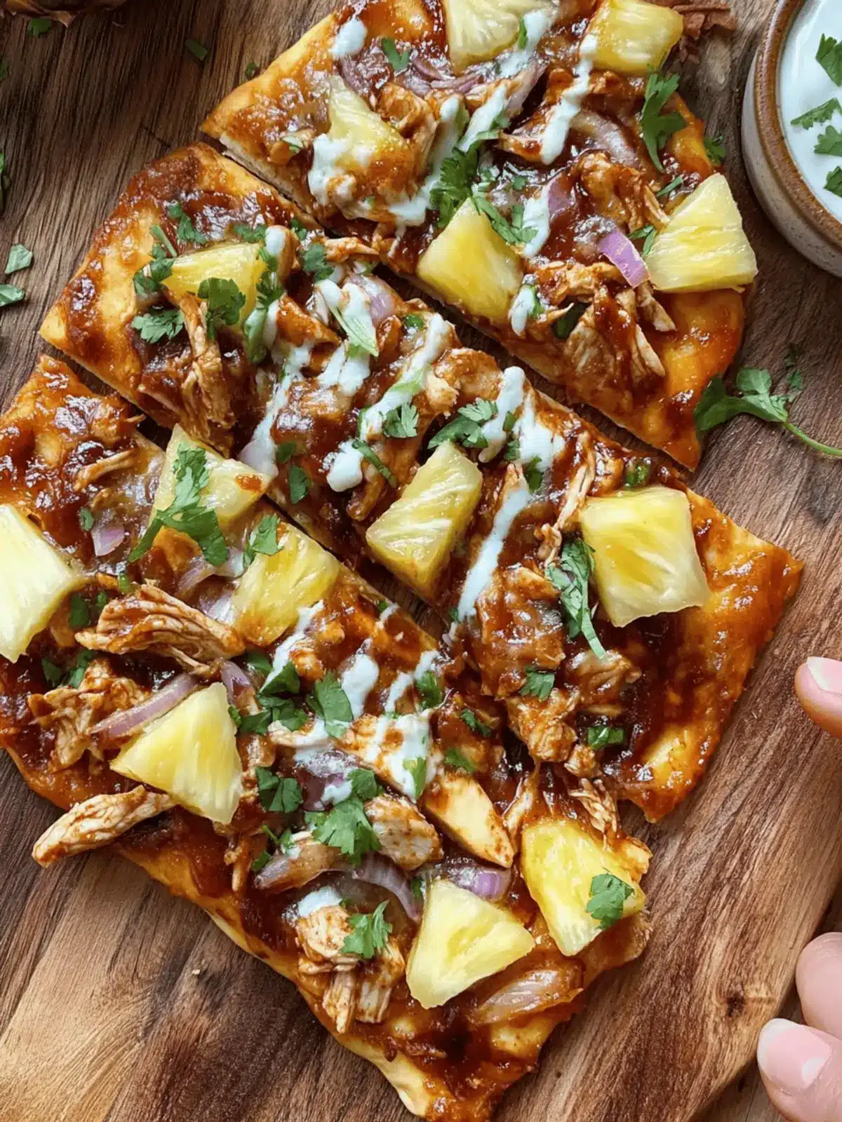 BBQ Chicken Pineapple Flatbread