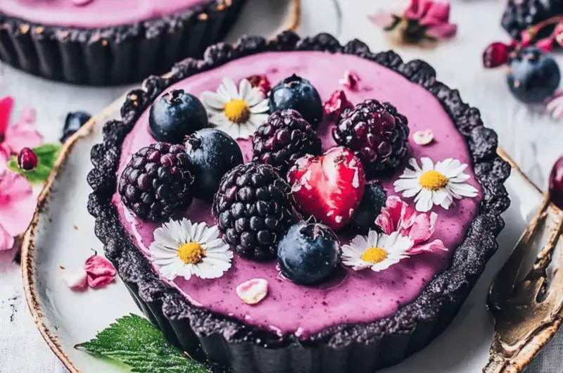 No Bake Blackberry Tart
