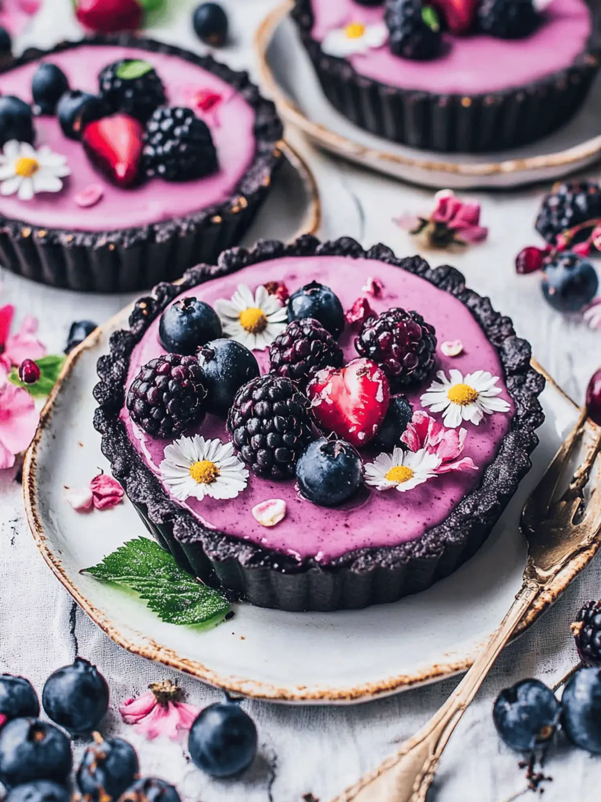 No Bake Blackberry Tart