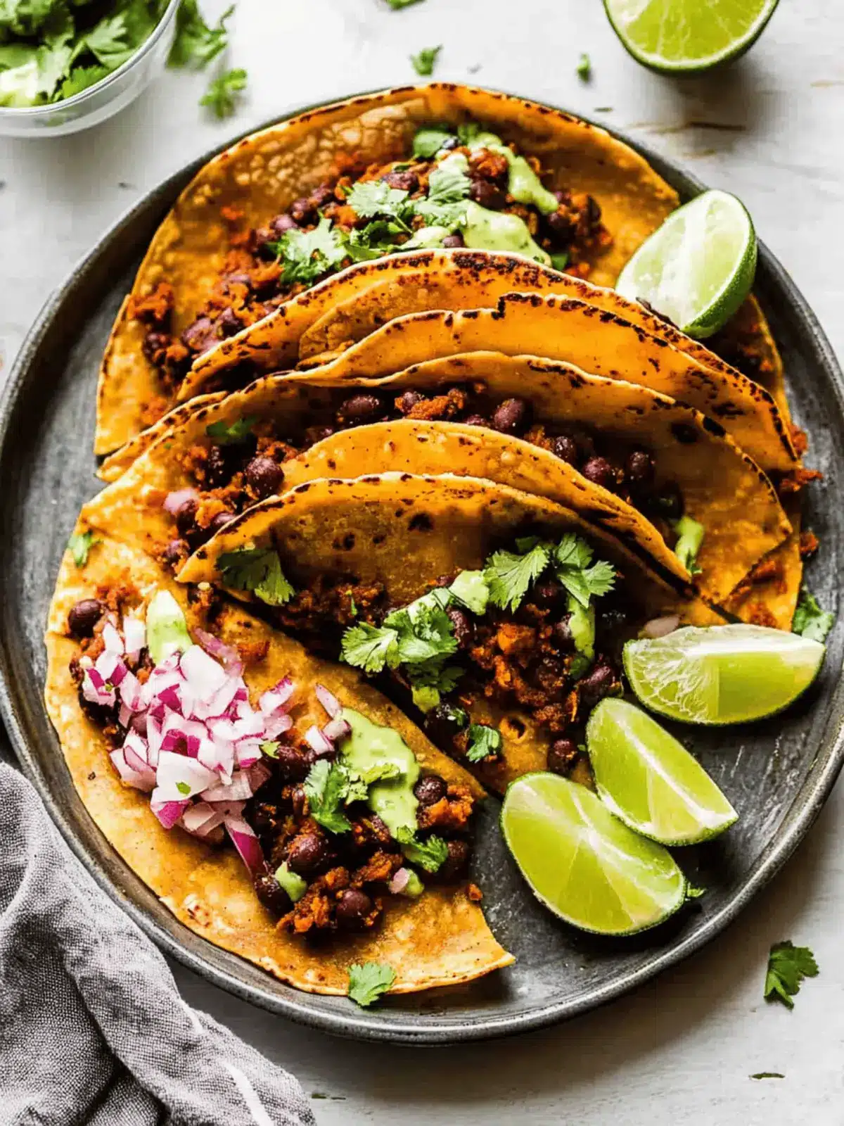 Crispy Sheet Pan Black Bean Tacos (Vegetarian)