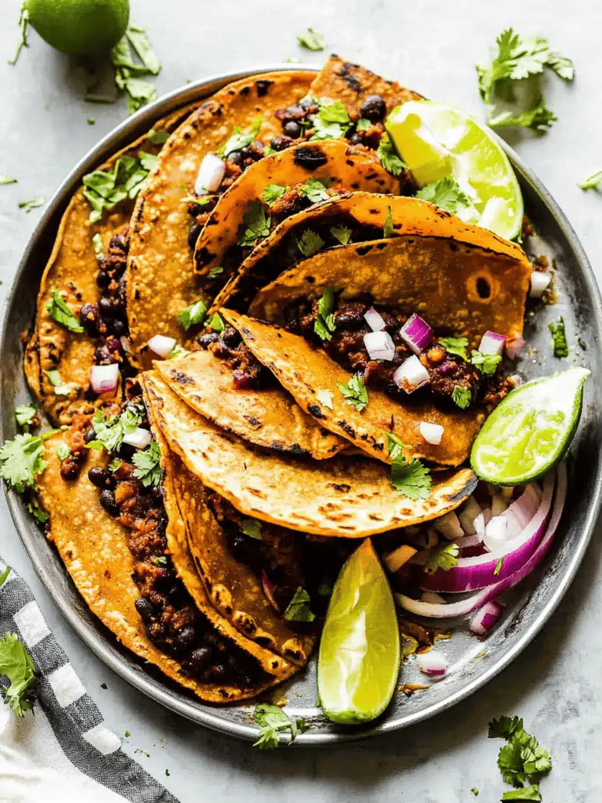Crispy Sheet Pan Black Bean Tacos (Vegetarian)